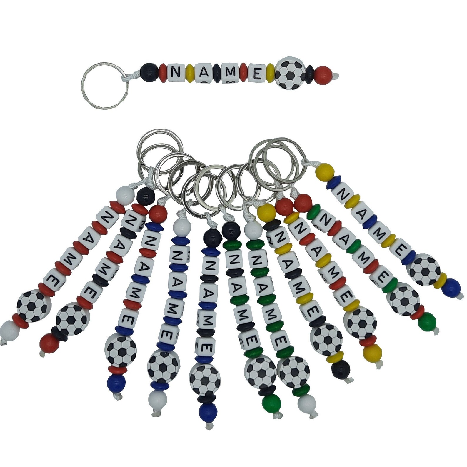 Keychain With Name Football Many Clubs Personalized Engraving Etsy