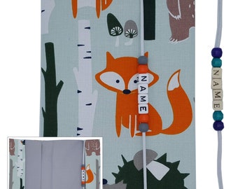 Cubierta del folleto en U con nombre certificado de vacunación animales del bosque regalo nacimiento niño niña cubierta protectora folleto de examen personalizable uheft u folleto Sra. Else