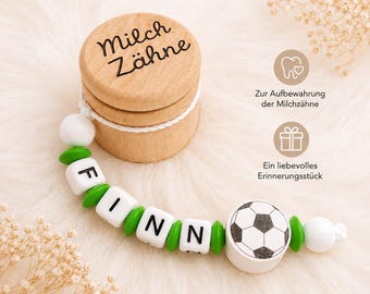 Milchzahndose mit Namen personalisiert | Erinnerungsgeschenk Baby + Kind | Holz Milchzahn Box | Geschenk zur Geburt & Taufe, Einschulung