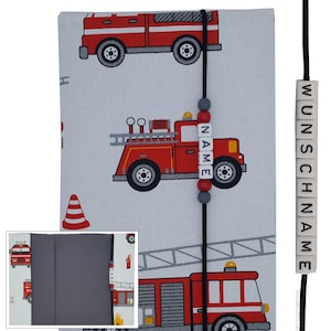 UHeft Hülle mit Name Impfpassfach Krankenkassenkarte Feuerwehr Geschenk Geburt Junge Mädchen Schutzhülle Untersuchungsheft personalisierbar