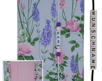 Funda para folleto en U con nombre, compartimento para certificado de vacunación, tarjeta de seguro médico, regalo de lavanda rosa, funda protectora para niña de nacimiento, folleto de examen personalizado