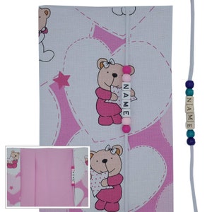 U-Heft Hülle mit Name Impfpass Bär Strampler Geschenk Geburt Taufe Mädchen Schutzhülle Untersuchungsheft personalisierbar uheft u Heft Else