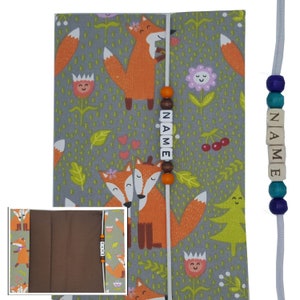 U-Heft Hülle mit Name Impfpass Waldtiere Fuchs Geschenk Geburt Taufe Baby Junge Mädchen Schutzhülle Untersuchungsheft personalisierbar uheft