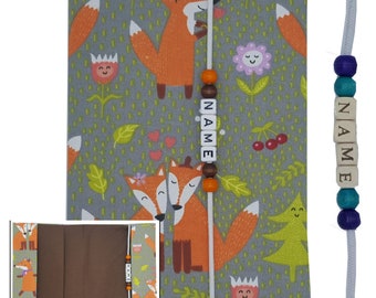 U-Heft Hülle mit Name Impfpass Waldtiere Fuchs Geschenk Geburt Taufe Baby Junge Mädchen Schutzhülle Untersuchungsheft personalisierbar uheft