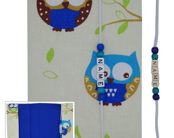 U-Heft Hülle mit Name Impfpass Waldtiere Geschenk Geburt Taufe Mädchen Junge Eule Schutzhülle Untersuchungsheft personalisiert uheft u Heft