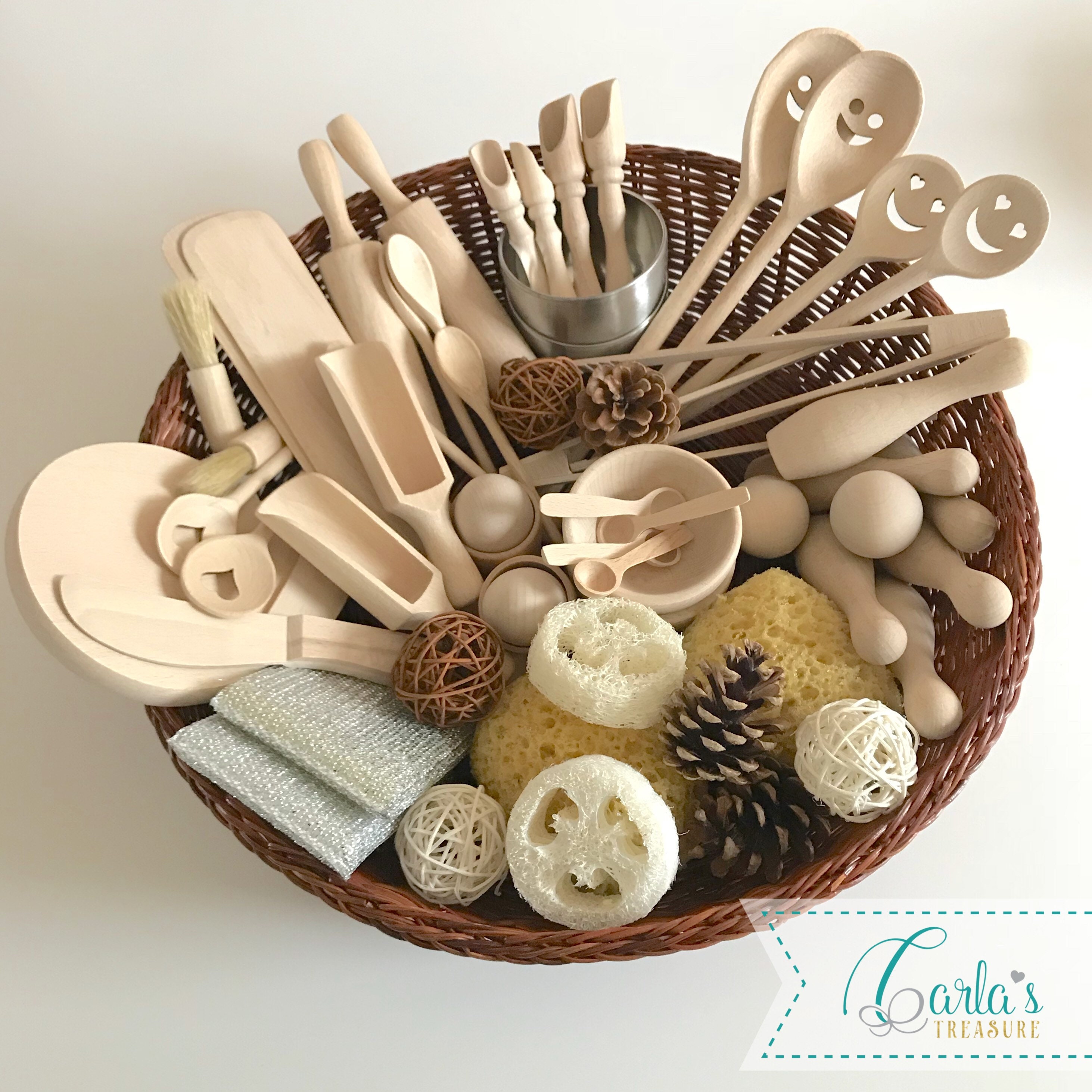 Treasure basket / montessori / extra large Carla's Etsy