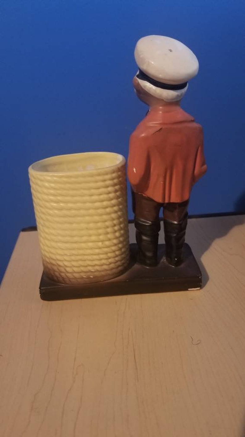 Vintage Nanco Japan Ceramic Seaman with Basket