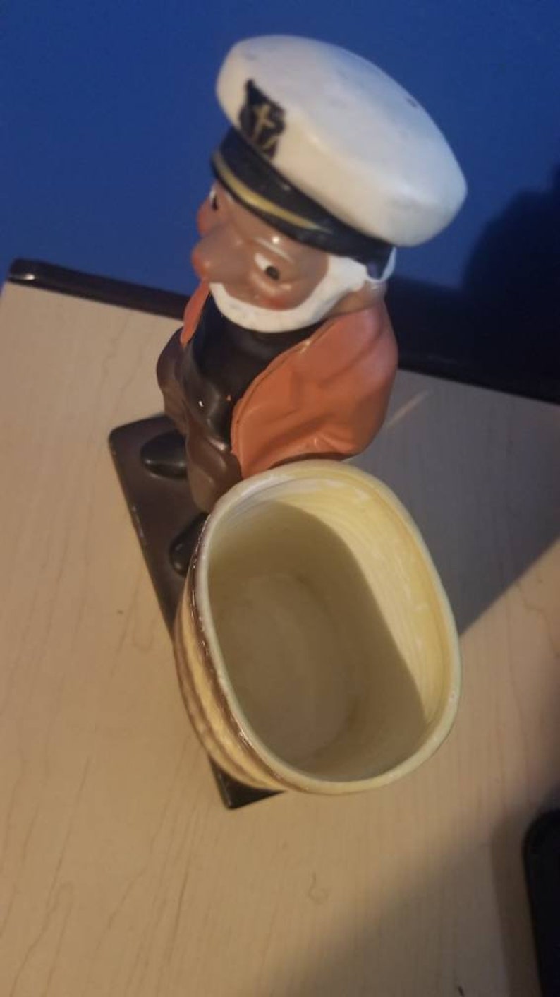 Vintage Nanco Japan Ceramic Seaman with Basket