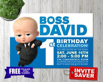 Boss Baby Invitation, Boss Baby Birthday, Boss Baby Party, Boss Baby Invite, Boss Baby
