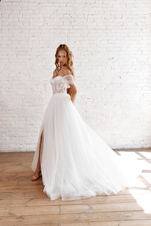 ivory prom dresses cheap Ivory Prom Dresses Spaghetti Straps Lace Bodice Long Prom Dress with S