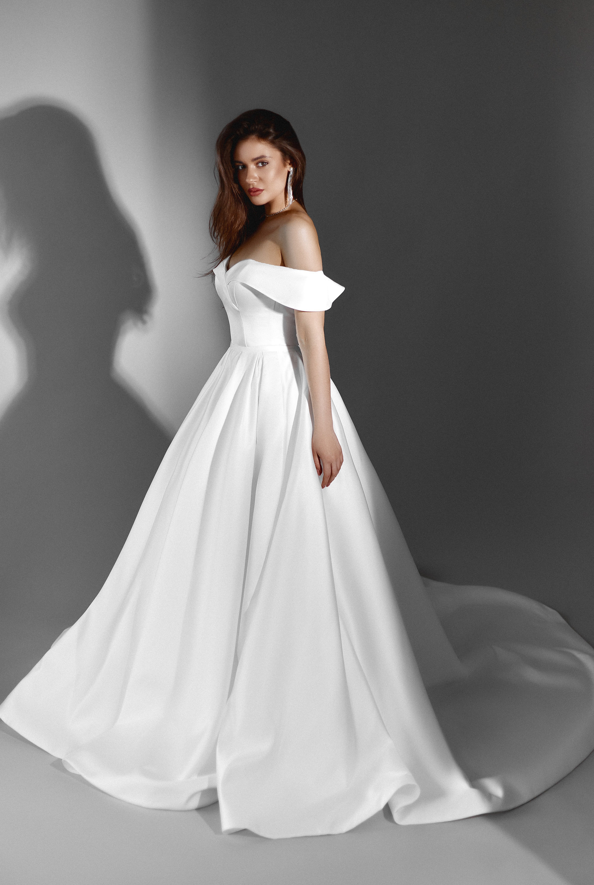 Minimalist Wedding Dress Simple Satin Bridal Wear