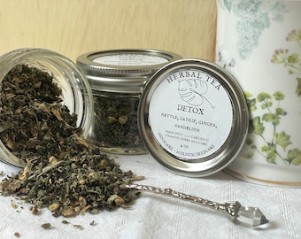 Detox tea by MinaCare - nettle, catnip, ginger, dandelion herbal Loose Tea 4oz