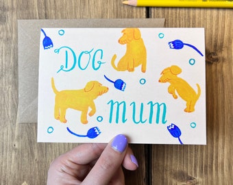 Dog mum Postcard - Blank Inside