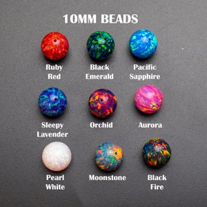 Opal Beads, Pick Your Own Pack of 10mm Opal Beads, 5+ Opal Bead Color Options, 1mm Fully Drilled Hole - Craft Beads, Jewelry Making, Pendant