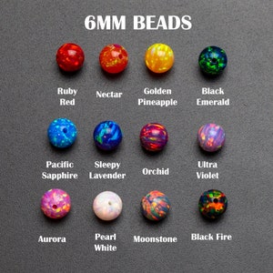 Opal Beads, Pick Your Own Pack of 6mm Opal Beads, 20+ Opal Bead Color Options, 1mm Fully Drilled Hole - Craft Beads, Jewelry Making, Pendant