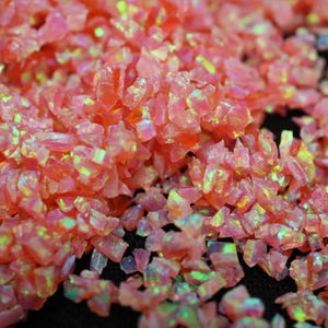 10 g d'opale astrale broyée rose corail rose des profondeurs de la mer - Matériau d'incrustation pour travaux manuels image 5