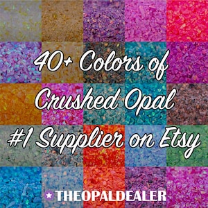 Crushed Opal for Inlay, 50+ Colors, Rainbow Opal Inlay Material - Jewelry Making, Woodworking, Ring Making, Resin Art, Nail Art, Opal Flake