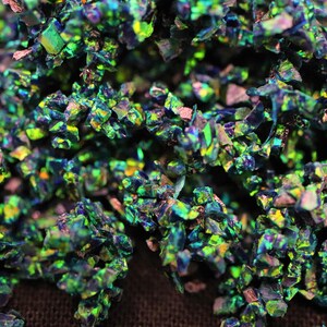 Ópalo astral triturado de esmeralda negra de 10 g: material de incrustación para manualidades imagen 7