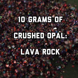 Lava Rock Crushed Opal for Inlay, 10G Lava Rock Crushed Opal Bulk Pack - Inlay Material, Woodworking, Ring Making, Resin Art, Nail Art, Opal