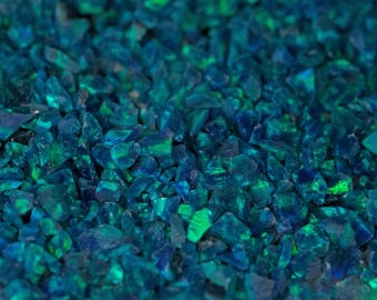 Caribbean Blue Crushed  Opal for Inlay - Lab-Created Material for Ring Making & Craft Supplies