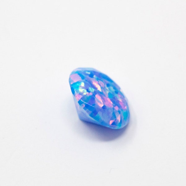 Cotton Candy Opal Diamond Cut Stones, Faceted Blue/Pink Opal Stone, 5mm/6mm/7mm /8mm Craft Stones - Jewelry Making, Ring Making, Resin Art