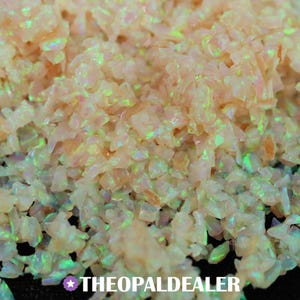 Frozen Peach Crushed Opal for Inlay, Orange Opal Inlay Material - Jewelry Making, Woodworking, Ring Making, Resin Art, Nail Art, Opal Stones