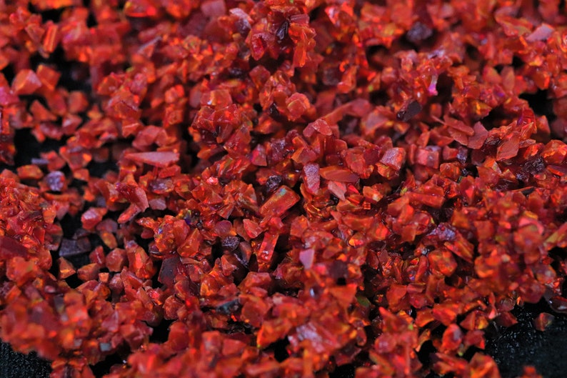 Crushed Opal Ruby Red Inlay Material / Jewelry Making / Etsy