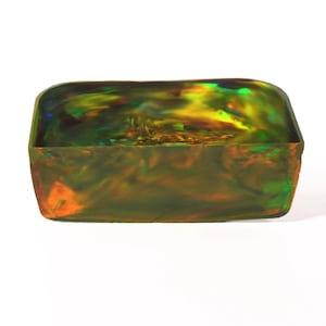 Slime Grün Aurora Nebula Opal Block | Oparex Imitat | Intarsie Lapidar