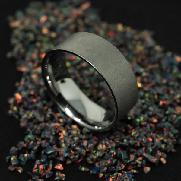 Tungsten Ring Blank, 8mm Wide One Piece Ring Liner - Inlay Supplies, Ring Making, Men's Rings, Women's Rings, Wedding Ring, Custom Rings