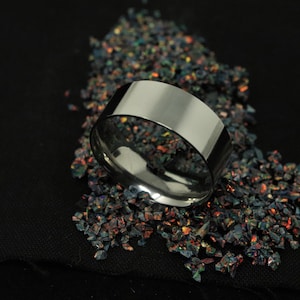 Titanium Ring Blank - 8mm Wide One Piece Liner for Inlay & Ring Making