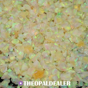 Cosmic Dust Crushed Opal for Inlay, Yellow Opal Inlay Material - Jewelry Making, Woodworking, Ring Making, Resin Art, Nail Art, Opal Chips