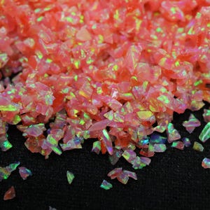 10 g d'opale astrale broyée rose corail rose des profondeurs de la mer - Matériau d'incrustation pour travaux manuels image 4