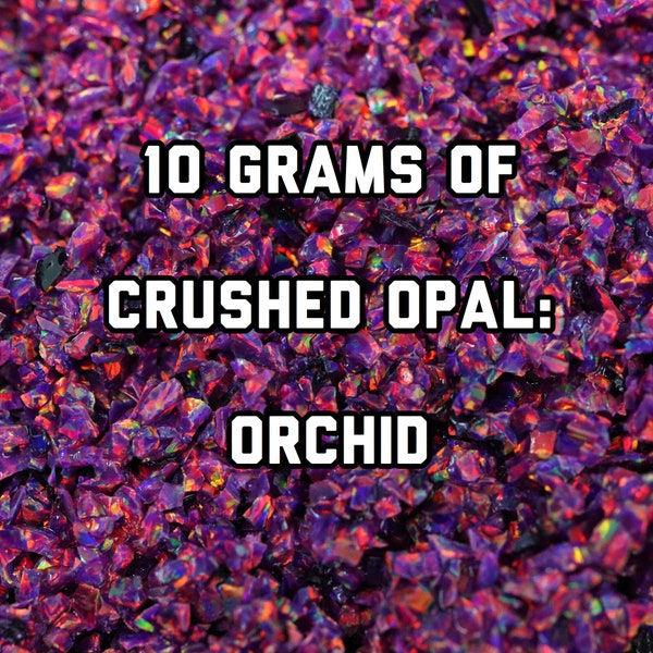 Orchid Crushed Opal for Inlay, 10G Orchid Crushed Opal Bulk Pack - Inlay Material, Woodworking, Ring Making, Resin Art, Nail Art, Opal Flake