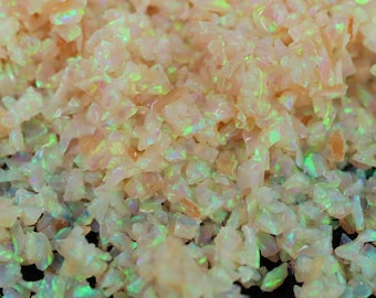 Frozen Peach Crushed  Opal for Inlay - Lab-Created Material for Jewelry Making & Craft Supplies