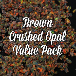 Brown Crushed Opal Value Pack, 3G Total of Crushed Opal - Brown Opal, Inlay Material, Jewelry Making, Ring Making, Resin Art, Woodworking