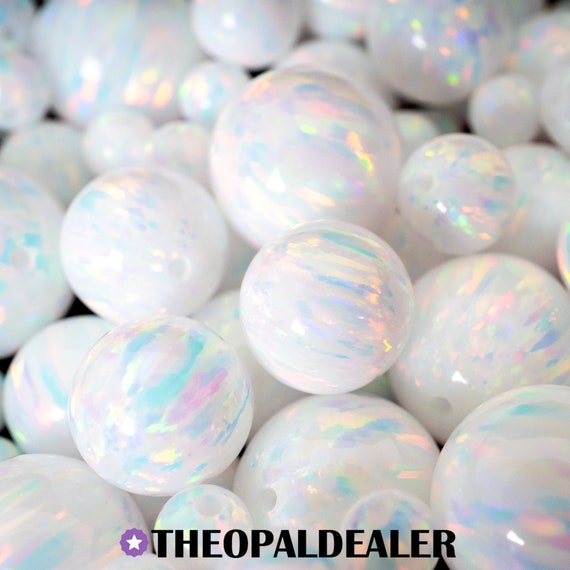 Opal Craft Beads - Pearl White Opal Beads - Jewelry Making