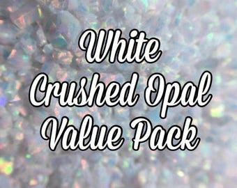 Pack économique d'opale blanche broyée - Matériau d'incrustation de bijoux, 2 grammes
