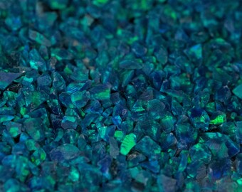 Caribbean Blue Crushed Opal for Inlay Lab-Created Material for Ring  Making Craft Supplies