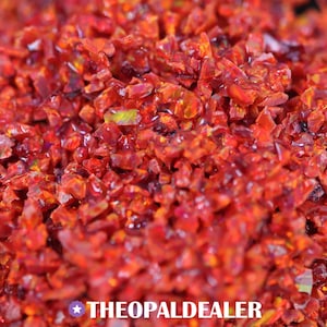 Ruby Red Crushed  Opal for Inlay - Lab-Created Material for Jewelry Making & Craft Supplies