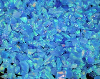 Pacific Sapphire Crushed Opal for Inlay, Blue Opal Inlay Material - Jewelry Making, Woodworking, Ring Making, Resin Art, Nail Art, Sapphire