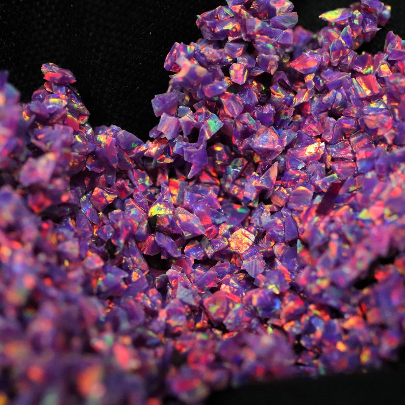 Crushed Opal Amethyst Inlay Material / Purple Opal / Jewelry Etsy