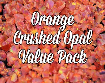 Orange Crushed Opal Value Pack - Jewelry Inlay Material, 3 Grams