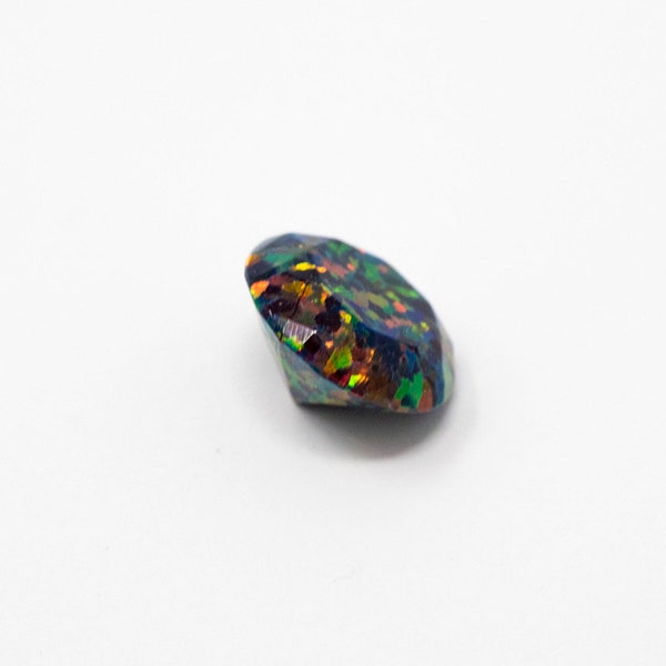 Black Fire Opal Diamond Cut Stones, Faceted Black Opal Stone, 5mm/6mm/7mm /8mm Craft Stones - Jewelry Making, Ring Making, Resin Art, Opals