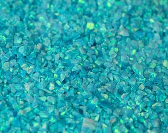 Turkusowy kruszony opal do inkrustacji – materiał laboratoryjny do wyrobu biżuterii i artykułów rzemieślniczych