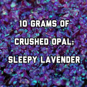 Sleepy Lavender Crushed Opal for Inlay, 10G Lavender Crushed Opal Bulk Pack - Inlay Material, Woodworking, Ring Making, Resin Art, Nail Art