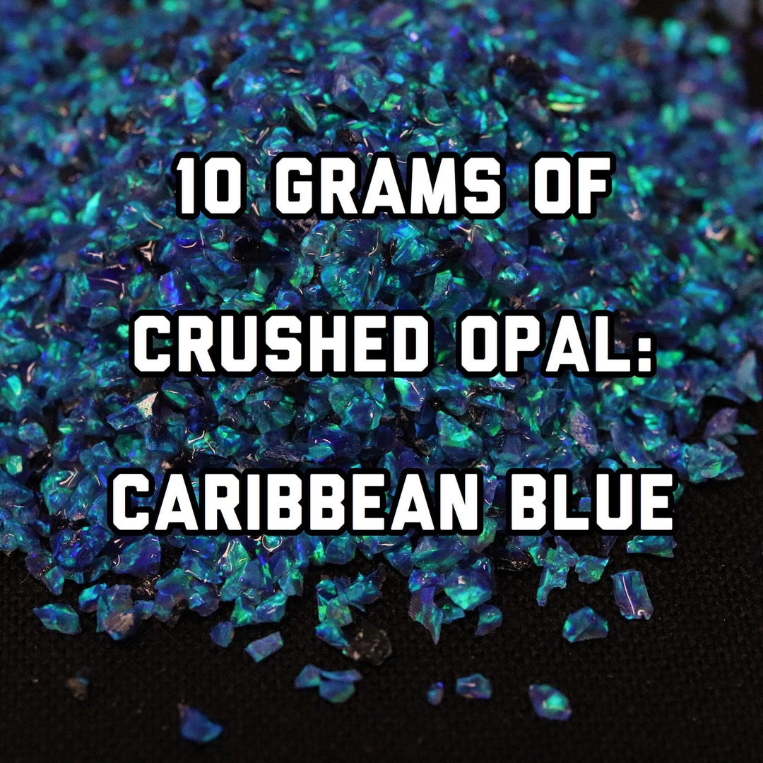 10G Caribbean Blue Crushed Opal Inlay Material for Arts Crafts