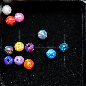 Opal Beads, Pick Your Own Variety Pack of 4mm Opal Beads, 1mm Fully Drilled Hole - Craft Bead, Jewelry Making, Wire Wrapping, Beaded Jewelry