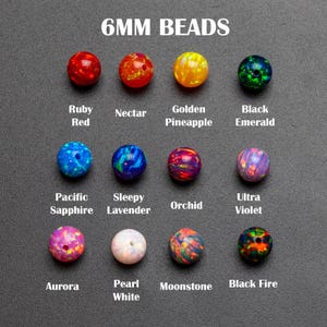 Opal Beads, Pick Your Own Variety Pack of 6mm Opal Beads, 1mm Fully Drilled Hole - Craft Bead, Jewelry Making, Wire Wrapping, Beaded Jewelry