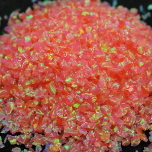 10 g d'opale astrale broyée rose corail rose des profondeurs de la mer - Matériau d'incrustation pour travaux manuels image 3