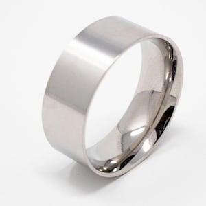 Stainless Steel Ring Blank, One Piece Ring Liner - Inlay Supplies, Ring Making, Men's Rings, Women's Rings, Wedding Ring, Ring Band